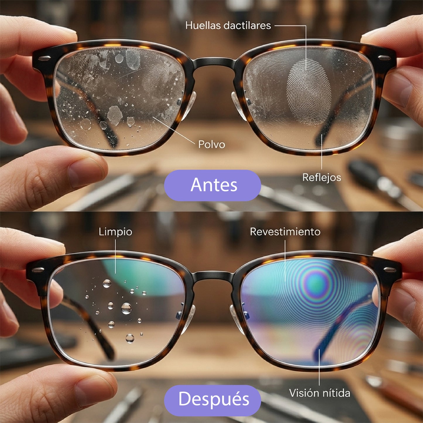 Limpiador Ultrasónico de Gafas